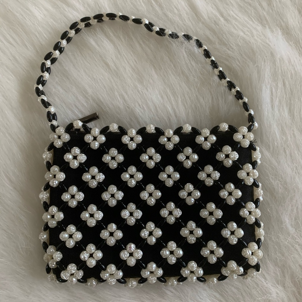 SOLD!!! Pearl Black and White Mini Bag Purse
